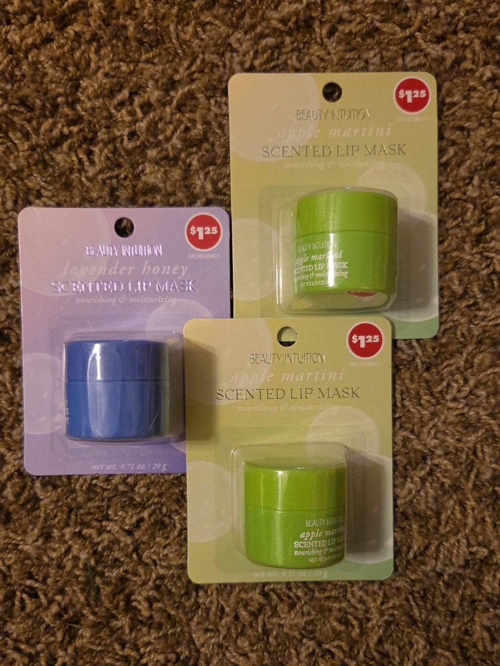 Three beauty intuition Scented Lip Masks